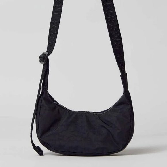 NWT Baggu Mini Nylon Crescent Bag - Black - Picture 5 of 9